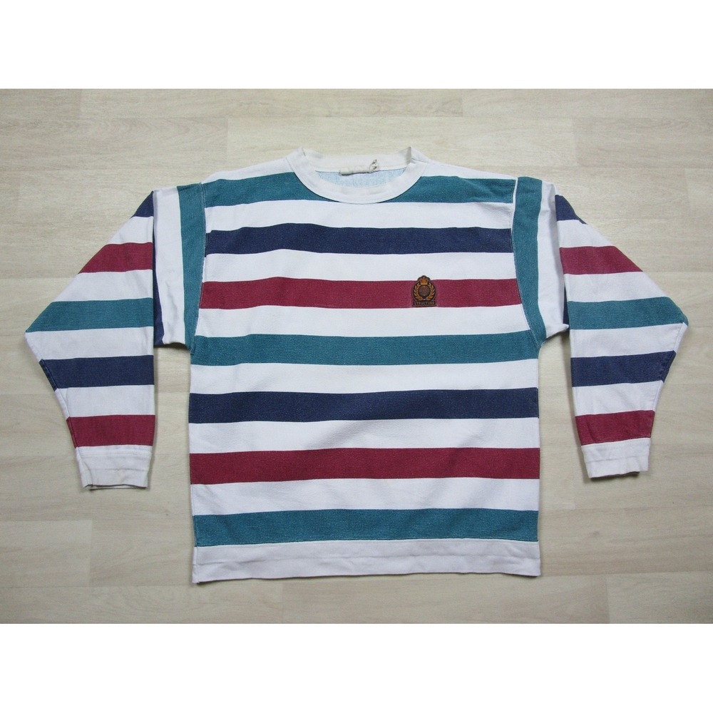 Vintage 90s Structure Textured Long Sleeve Shirt Mens (M) Oversize Skater Grunge